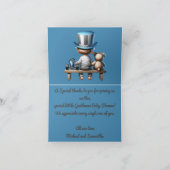 Carte De Remerciements Petit Baby shower Gentleman | (Intérieur)