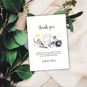 Carte De Remerciements Petit Baby shower minimaliste et moderne