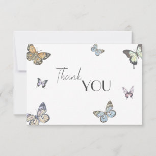 Carte De Remerciements Petit Baby shower papillon coloré
