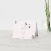 Carte De Remerciements Petit Boo Cute Ghost Halloween Baby Girl Douche (Dos)