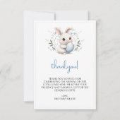 Carte De Remerciements Petit Bunny Baby shower de Pâques (Devant)