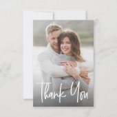 Carte De Remerciements Petit carton moderne de douche de mariée avec phot (Devant)