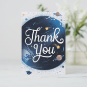 Carte De Remerciements Petit céleste cosmique magique (Debout devant)