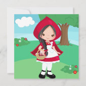 Carte De Remerciements Petit chaperon Rouge Filles de conte de Fairytale  (Dos)