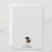 Carte De Remerciements Petit Chien Dans Un Snowflakes En Attraction (Dos)