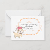 Carte de remerciements petit chien mignon (Devant)