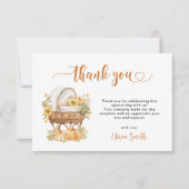 Carte De Remerciements Petit Citrouille d'automne (Devant)