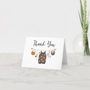 Carte De Remerciements Petit Citrouille d'Halloween Boo