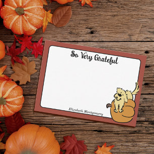 Carte De Remerciements Petit Citrouille Personnalisé Chien Mignon Remerci