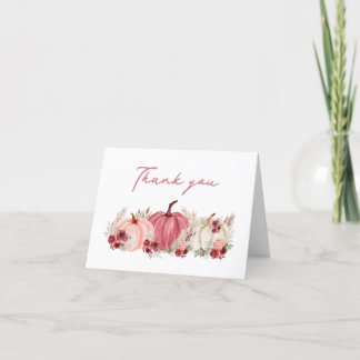 Carte De Remerciements Petit Citrouille Sur Le Chemin Du Baby shower Mars