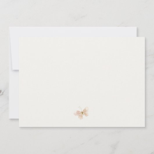 Carte De Remerciements Petit cochon de ferme papillon photo anniversaire (Dos)