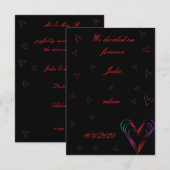 Carte De Remerciements petit coeur coloré mignon (Devant / Derrière)