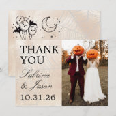 Carte De Remerciements Petit couple éffrayant (Devant / Derrière)