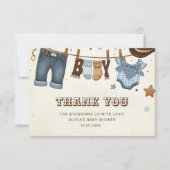 Carte De Remerciements Petit cow-boy  (Devant)