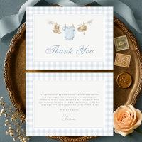 Petit Cow-Boy Cadeau de Baby Shower à Carreaux Ble