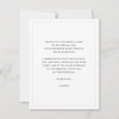 Carte De Remerciements Petit déjeuner gaufre rose mignon pour la douche d (Dos)