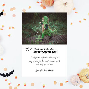 Carte De Remerciements Petit Fantôme Anniversaire Halloween 1 an AVEC