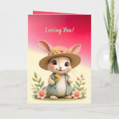 Carte De Remerciements Petit Lapin Doux (Dos)