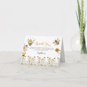 Carte De Remerciements petit miel en route abeille baby shower