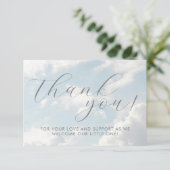Carte De Remerciements Petit morceau de Baby shower du ciel rêvé (Debout devant)