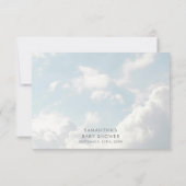 Carte De Remerciements Petit morceau de Baby shower du ciel rêvé (Dos)