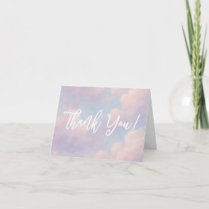 Carte De Remerciements Petit morceau du Baby shower du Ciel