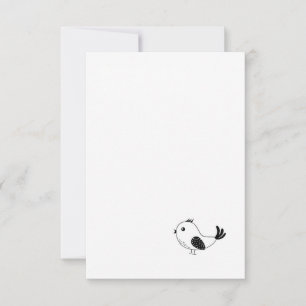 Carte De Remerciements Petit oiseau individuel