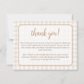 Carte De Remerciements Petit pain doux dans le four Baby shower plat (Devant)