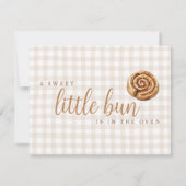 Carte De Remerciements Petit pain doux dans le four Baby shower plat (Dos)