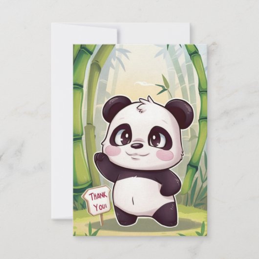 Carte De Remerciements Petit Panda Mignon (Devant)
