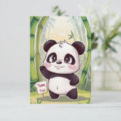 Carte De Remerciements Petit Panda Mignon (Debout devant)