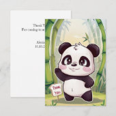 Carte De Remerciements Petit Panda Mignon (Devant / Derrière)