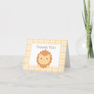 Carte De Remerciements Petit Roi de la Jungle Lion Cub Baby shower garçon