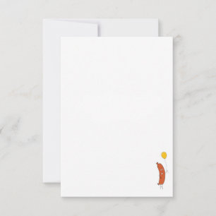 Carte De Remerciements petit saucisson, thème saucisson mignon