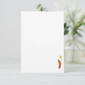 Carte De Remerciements petit saucisson, thème saucisson mignon (Debout devant)
