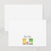 Carte De Remerciements Petit Sprout Red Rain Boots jardinage (Devant / Derrière)
