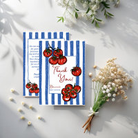 Petit tomate rayures bleues Baby shower italien