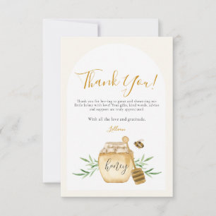 Carte De Remerciements Petite Abeille Douce Aquarelle Baby Shower Plat