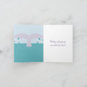 Carte De Remerciements Petite baleine à sauts graphiques (Intérieur)