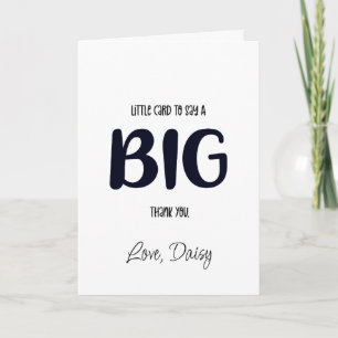 carte de remerciements. petite carte pour dire gra