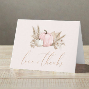 Carte De Remerciements Petite Citrouille Remerciements pour Baby Shower F
