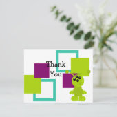 Carte De Remerciements Petite créature Alien Monster (Debout devant)