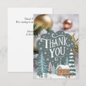 Carte De Remerciements Petite envie d'hiver Joyeux vacances (Devant / Derrière)