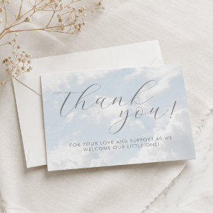 Carte De Remerciements Petite Fête de Bébé Morceau de Ciel Rêveur