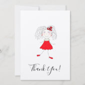 Carte De Remerciements Petite fille (Devant)