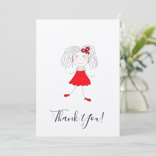 Carte De Remerciements Petite fille