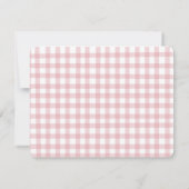 Carte De Remerciements Petite fille bottie pour bébé rose (Dos)