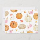 Carte De Remerciements Petite fille Citrouille 1er anniversaire Invitatio (Dos)