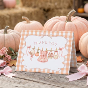 Carte De Remerciements Petite Fille Citrouille Baby Shower