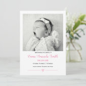 Carte De Remerciements Petite fille mignonne (Debout devant)